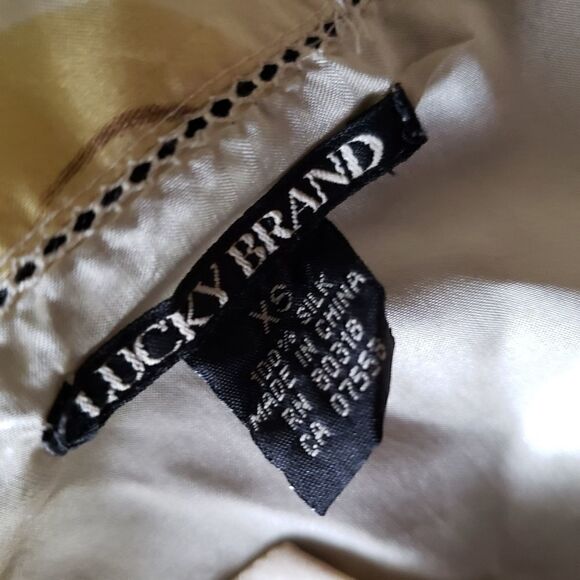 Lucky Brand Silk long sleeve tunic top XS - Picture 6 of 7